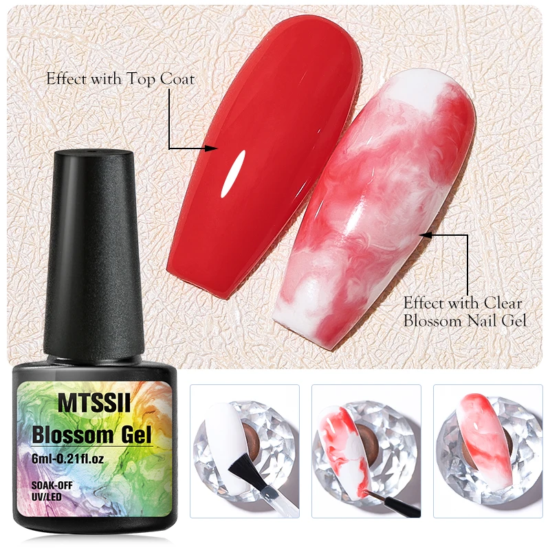 

Mtssii Clear Watercolor Ink Polish Blooming Nail Varnish DIY Gradient Blooms Effect Gel Smoke Bubble Varnish For Any Color Gel