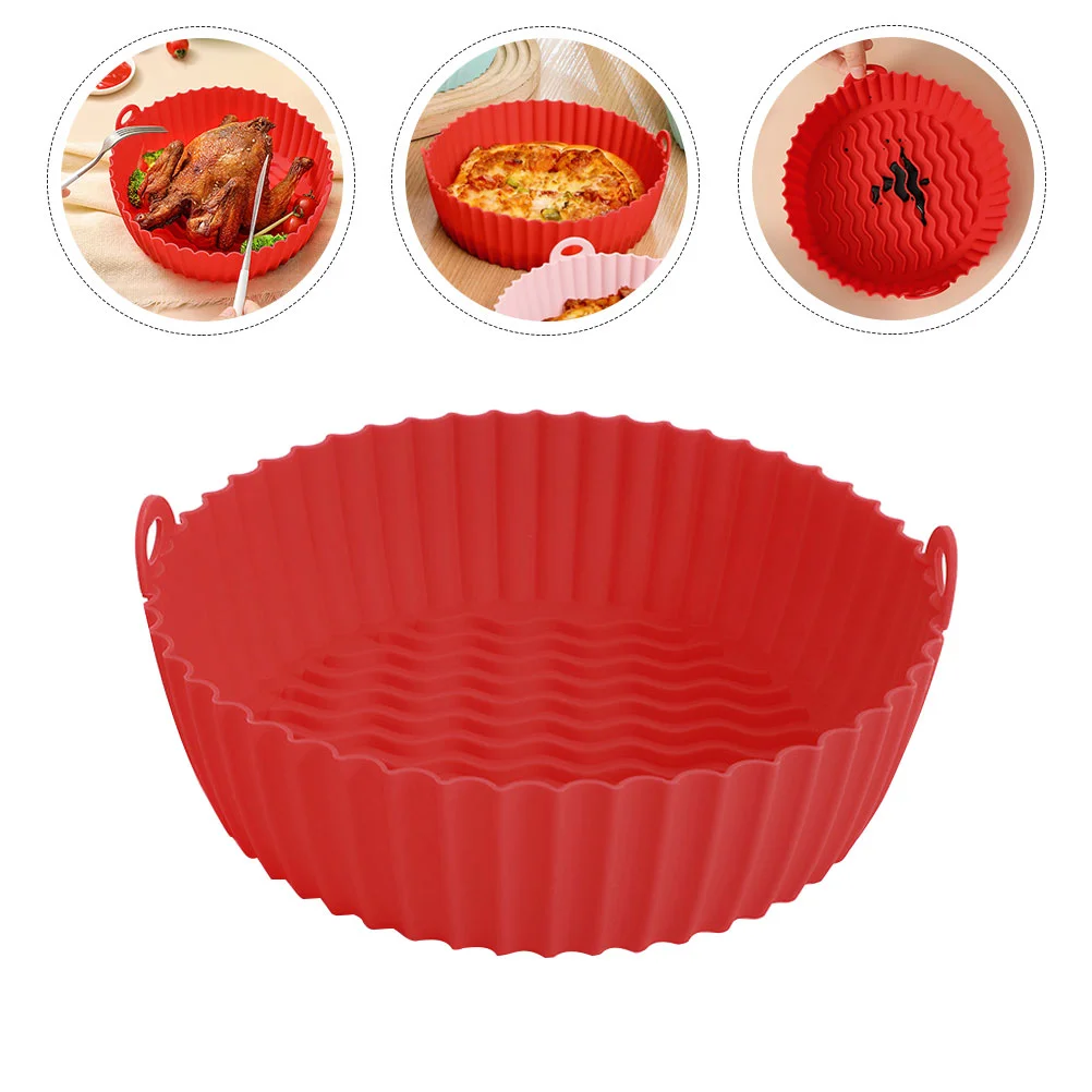 

Fryer Air Silicone Basket Pot Pan Baking Reusable Inner Liners Oven Non Stick Liner Bowl Replacement Parchment Accessories