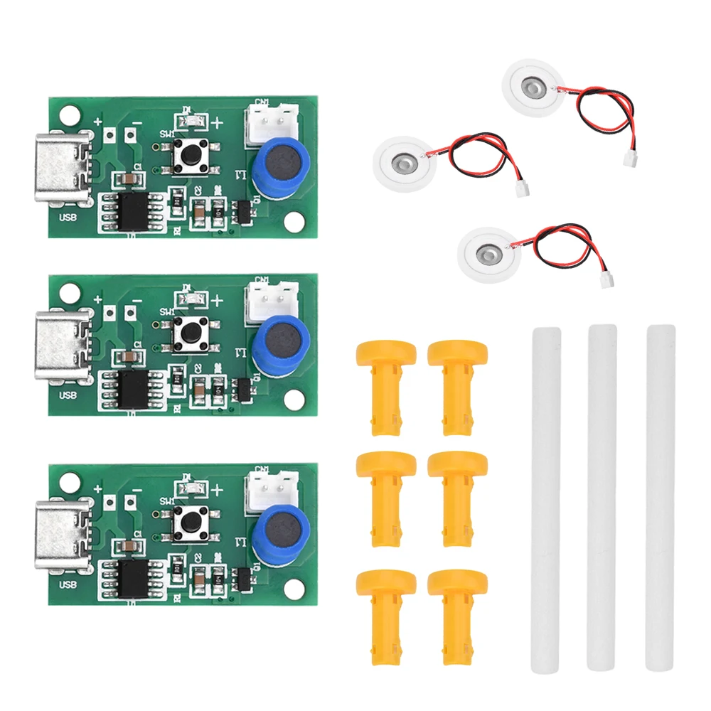 1-3 шт. Type-C ультразвуковой распылительный модуль увлажнителя спрей аксессуары DIY комплект увлажнения желтый кронштейн распылитель тумана