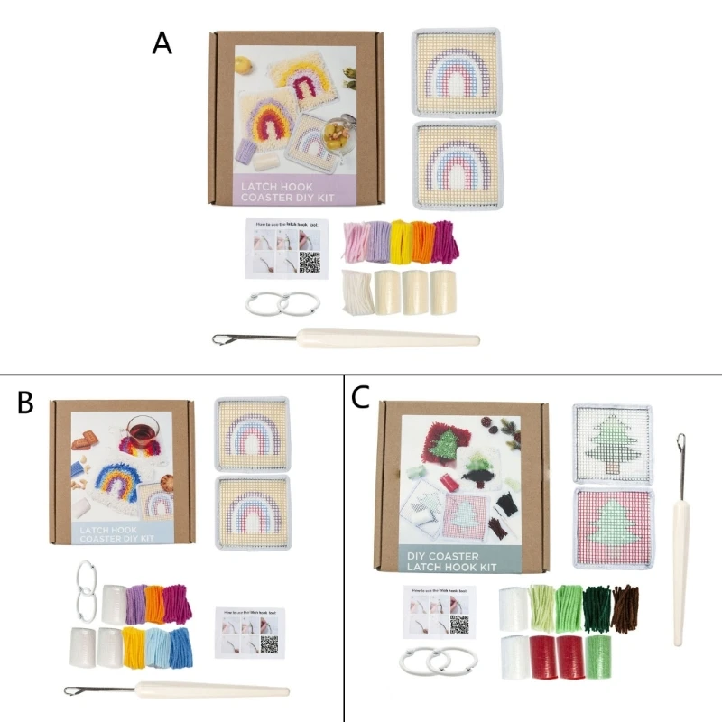 

DIY Hook Kits DIY Crochet Carpet Rainbow Patterns Yarn