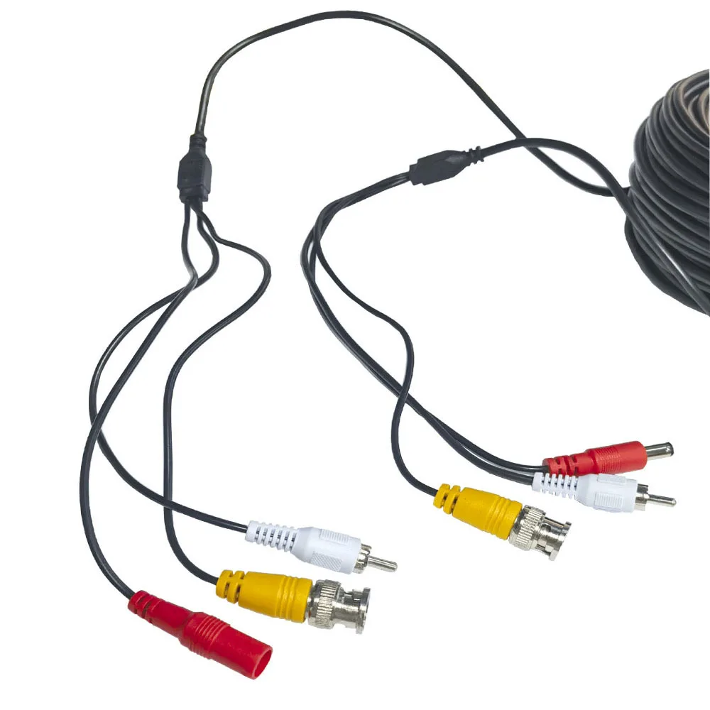 Комбинированный кабель питания видео BNC DC RCA 5-50 м удлинительный для камеры