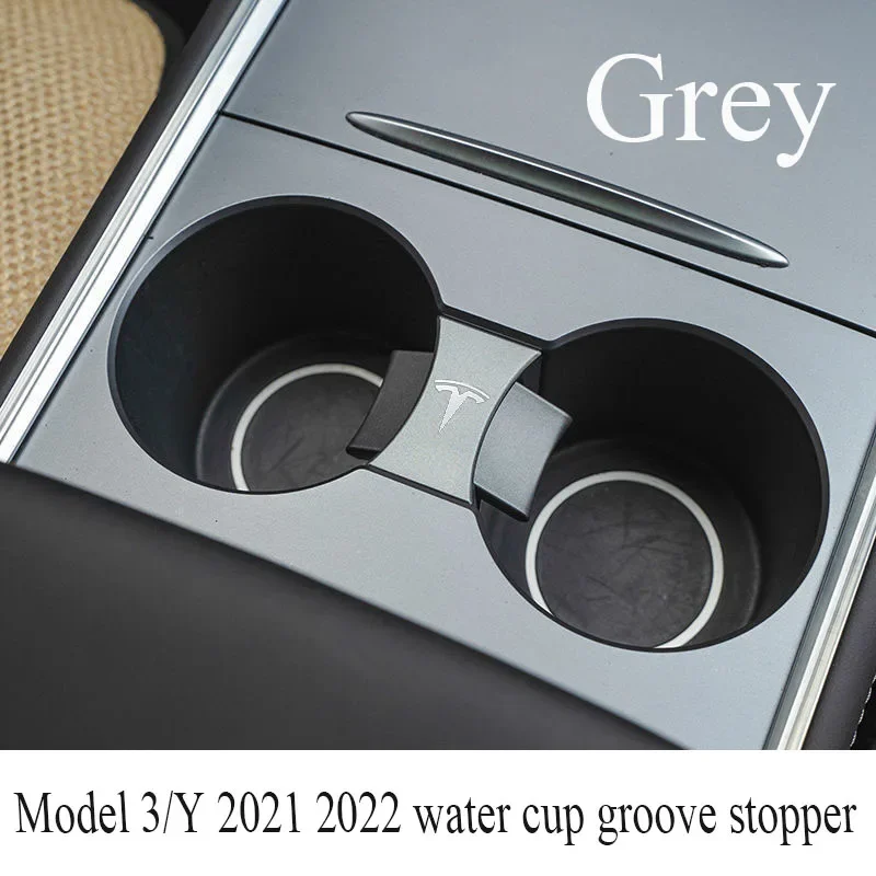 

Подходит для Tesla Model 3 Model Y 2021 2022 ABS Автомобильная чашка для воды с канавками, нескользящий ограничитель, автомобильный держатель для чашки, ограничитель, аксессуары из АБС