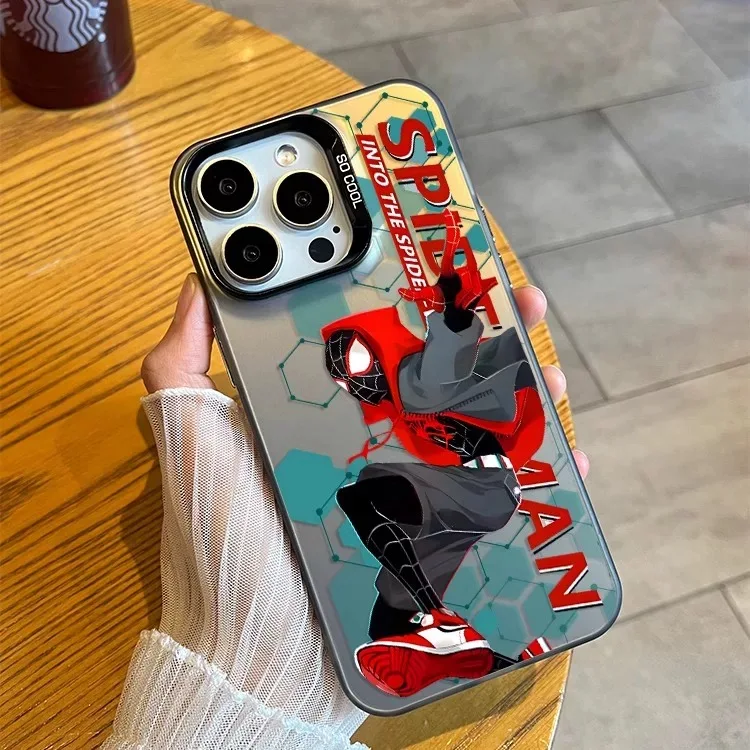 Super Hero Marvels Spider-Man Phone Case For Huawei P30 P40 Mate 30 40 Pro Nova 7 Honor 50 Lens Creative Border Matte Back Cover