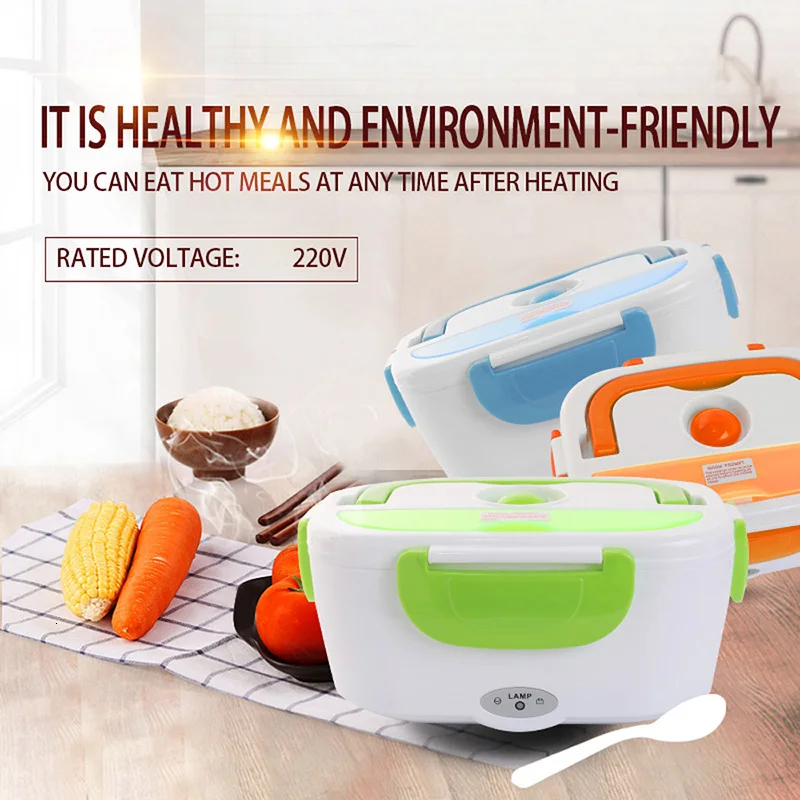 

110v 220v Lunch Box Food Container Portable Electric Heating Food Warmer Heater Rice Container Dinnerware Sets for Home Dropship