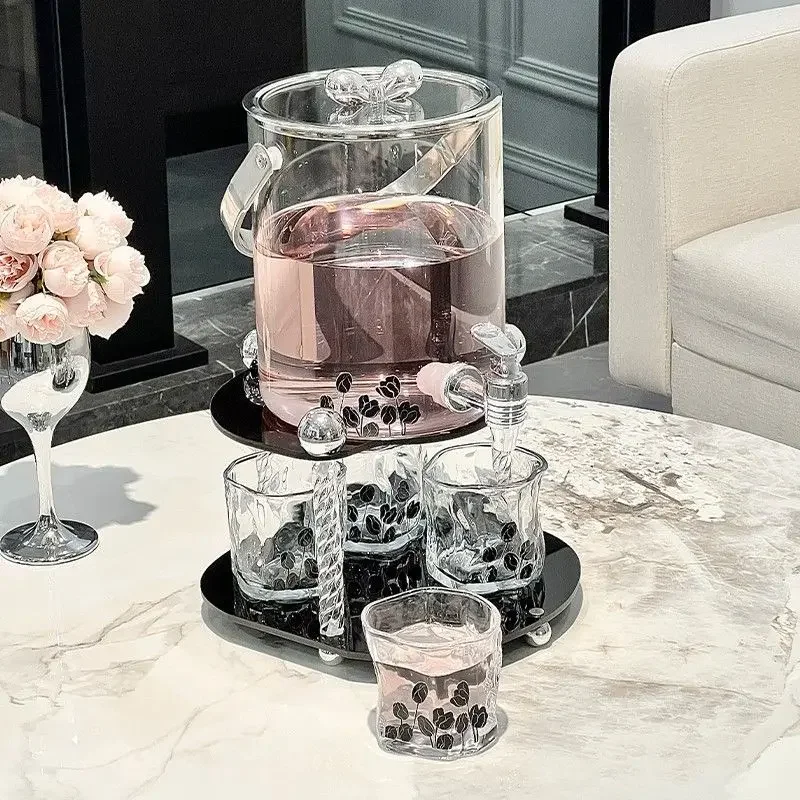 Ведро для воды из боросиликатного стекла охлажденное ультра-толстое роскошный