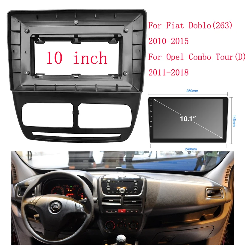 Автомобильный DVD-радио Android фасция видео Аудио стерео рамка Для 2010-2015 FIAT DOBLO 263