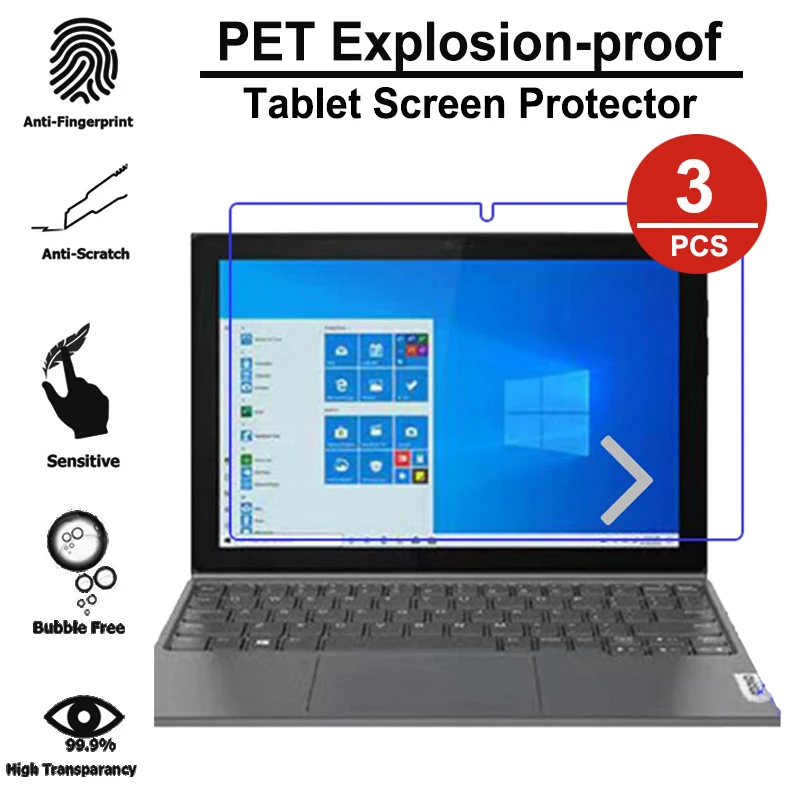 

3PCS Tablet Screen Protector For Lenovo D10 IdeaPad Duet3 Duet 3 10.3inch Explosion-proof HD Clear PET Protective Film Not Glass