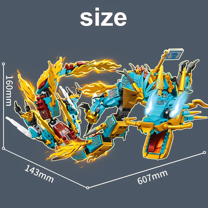 Qinglong Divine Beast модель черного дракона человеческий мальчик сборка божественного