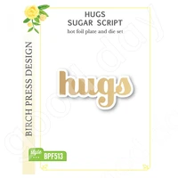 arrival 2022 new hugs sugar script hot foil plate and dies scrapbook used for diary decoration template diy card handmade