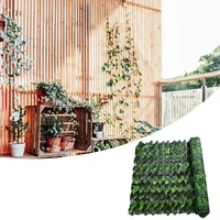 artificial leaf screening roll 0 5x3m expanding trellis privacy leaf fence panels artificial ivy privacy fence screen green