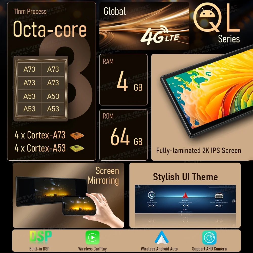 Автомобильное радио NAVIGUIDE 14 9 дюйма Android 13 для Mercedes E Class W212 NTG 4 5 беспроводная