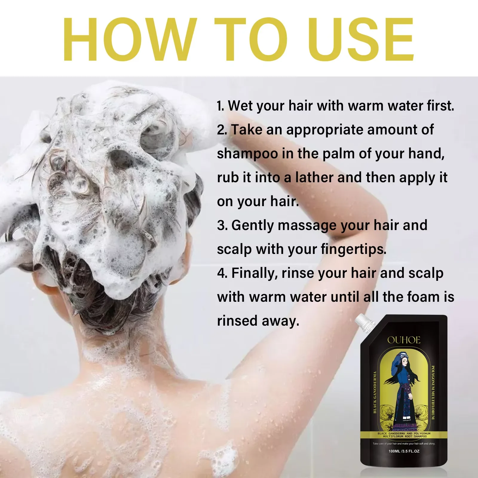 Шампунь против выпадения волос глубоко очищающий шампунь для удаления перхоти