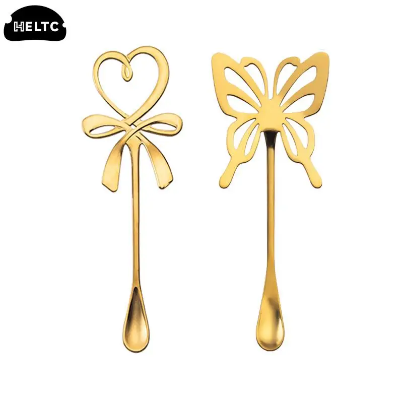 

Мини-Ложка для смешивания чая и кофе, мини-ложка с сердечками и длинной ручкой, столовые приборы для кофе, инструменты для питья, кухонное пр...