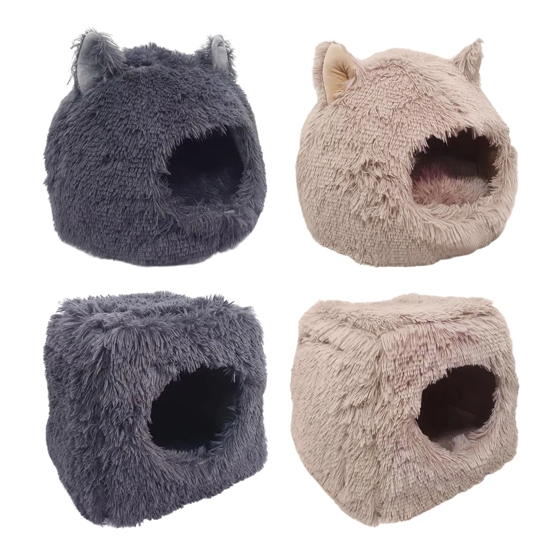 

Washable Cozy Non-Slip with Removable Cushion Self-warming for Cat Shelter Multifunctional Gift Feeling Comfortable for
