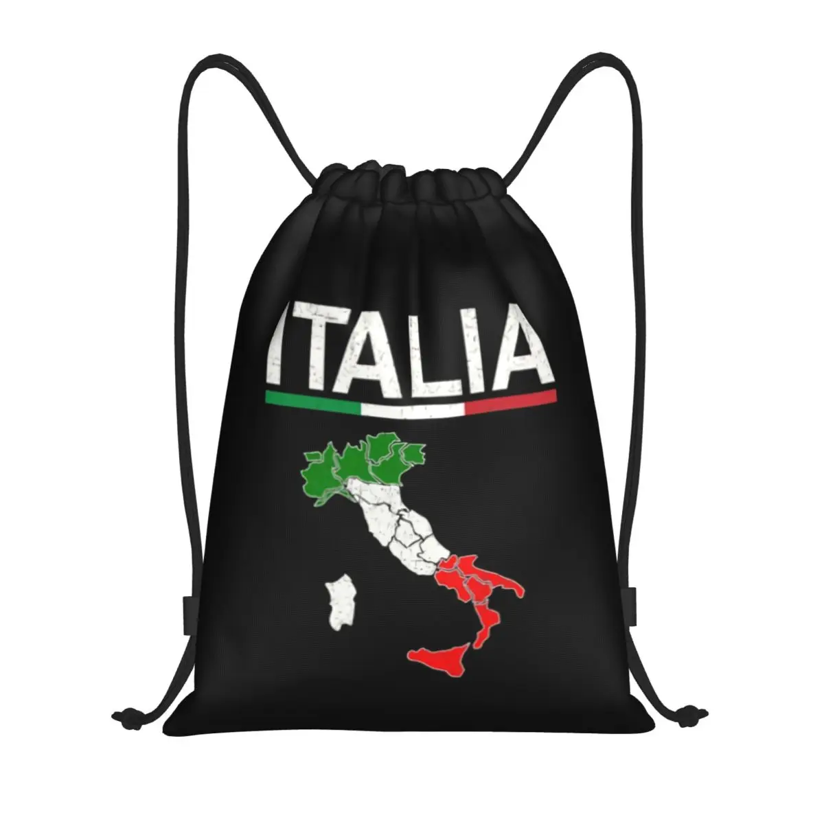 Рюкзак на шнурке с итальянским флагом заказ спортивная сумка для спортзала
