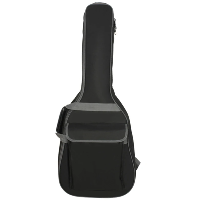 

38 Inch Oxford Cloth Acoustic Guitar Big Bag Case Backpack Plus Cotton Bag, Black