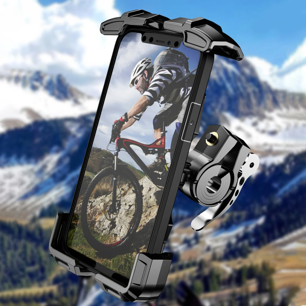 

Bike Phone Holder Motorcycle Handlebar Phone Mount Adjustable Phone Cradle for iPhone 13 Pro Max Galaxy S9 4.6"- 6.9" Cellphone