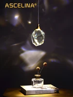 ascelina pendant lights bedroom led full brass crystal nordic lamp luminaire suspension decoration salon hanging lamp 220v