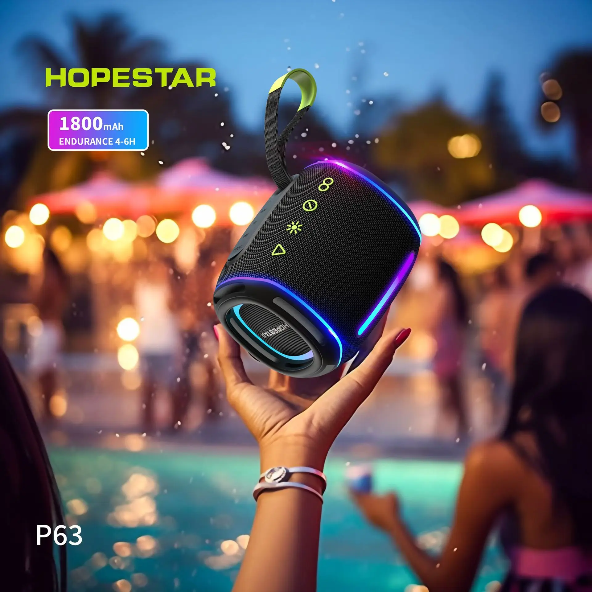 Hopestars P63 Портативный уличный профессиональный драйвер 40 Вт Bluetooth-динамик