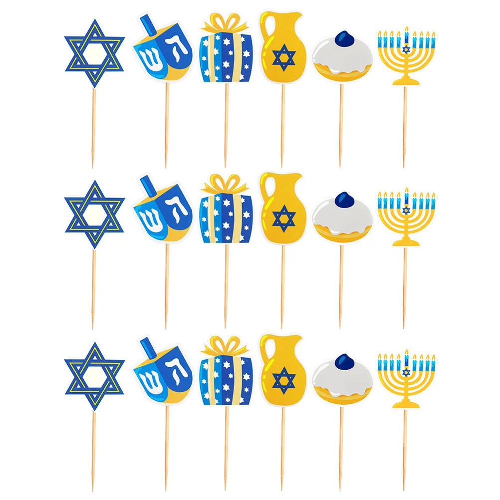 

Cake Hanukkah Picks Party Cupcake Jewish Decoration Topper Toppers Star Supplies Decor Chanukah Chanukkah Birthday Happy Menorah