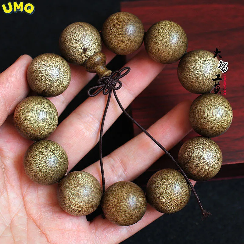 

Golden Phoebe House Demolition Material Buddha Bead Hand String Old Material Dead Wood Golden Phoebe Hand String National Style