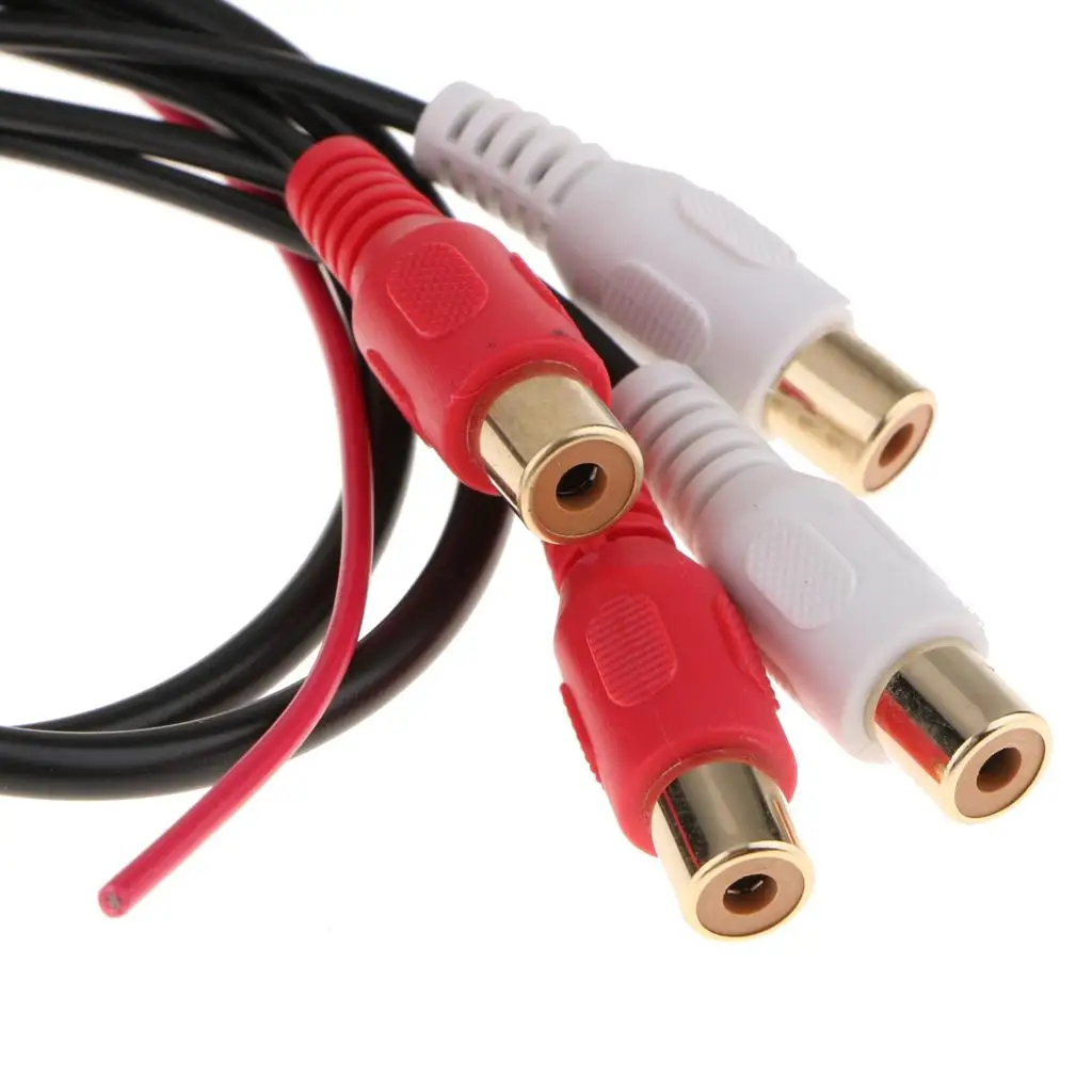 Aux Mini 6Pin ISO Adapter 4 RCA Cable for Blaupunkt VW AUDI Seat Skoda Ford