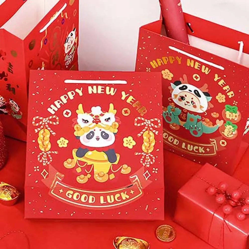 Китайская Новогодняя Большая Сумка Со Складным Дизайном Дракона Вместительная