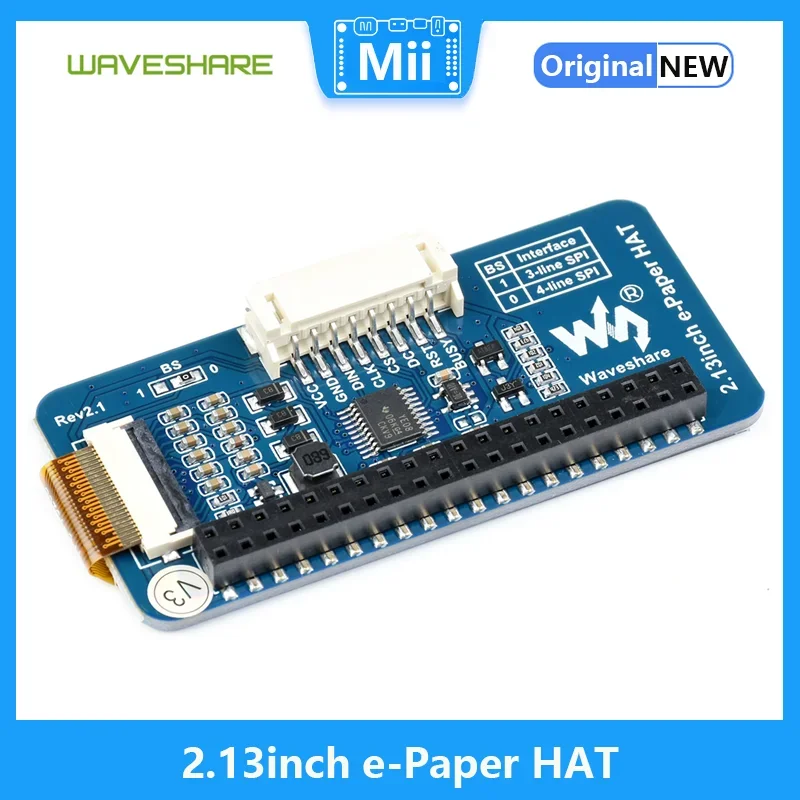 Waveshare 2 13-дюймовый дисплей E-Ink HAT 250X122 Pixel E-Paper ЖК-экран для Raspberry Pi 4B/3B+/3B/2B/Zero версии V3