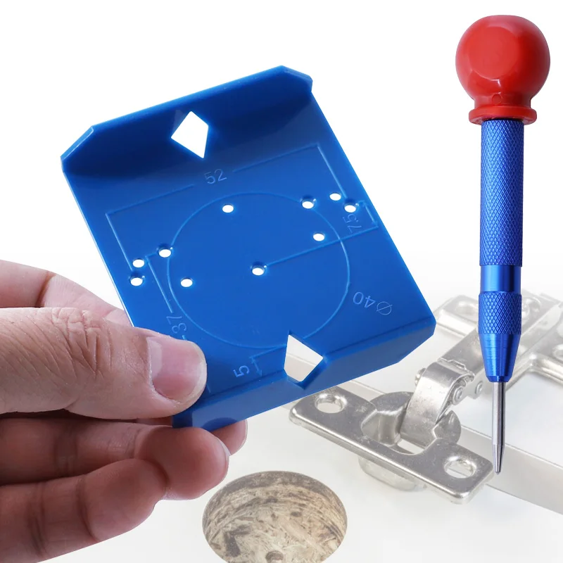 

Hinge Hole Drilling Guide Door Cabinet Hinge Hole Locator Woodworking Tool 35mm 40mm ABS Hinge Installation Jig Hinge Locator