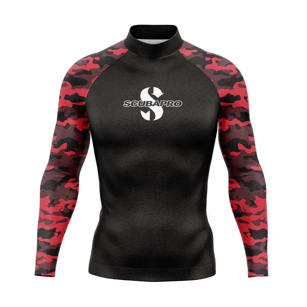 

Men's Swimsuit Long Sleeve T-shirts Rash Guard Surfing Diving Swimsuit UV Protection Swimming Tight Shirts Surf Tops Gym Clothes