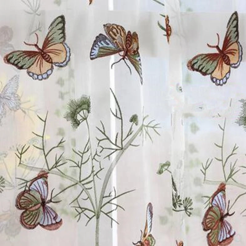 

Luxury living room balcony bedroom chenille water-soluble embroidery curtain fabric curtain