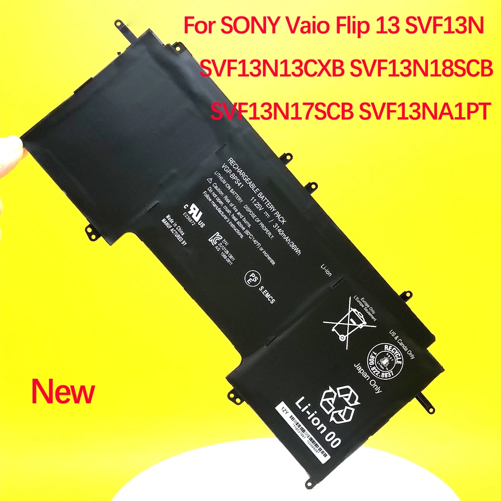 Новый аккумулятор для ноутбука Sony Vaio Flip13 SVF13N SVF13N13CXB SVF13NA1UL SVF13N18SCB SVF13N25CG SVF13N17SCB 3140 мАч