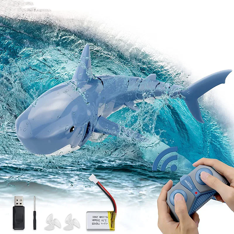 

Remote Control Shark Child Waterproof Swimming Pool Toy 2.4G Simulation Whale Electric RC Toys for Children Birthday Gift