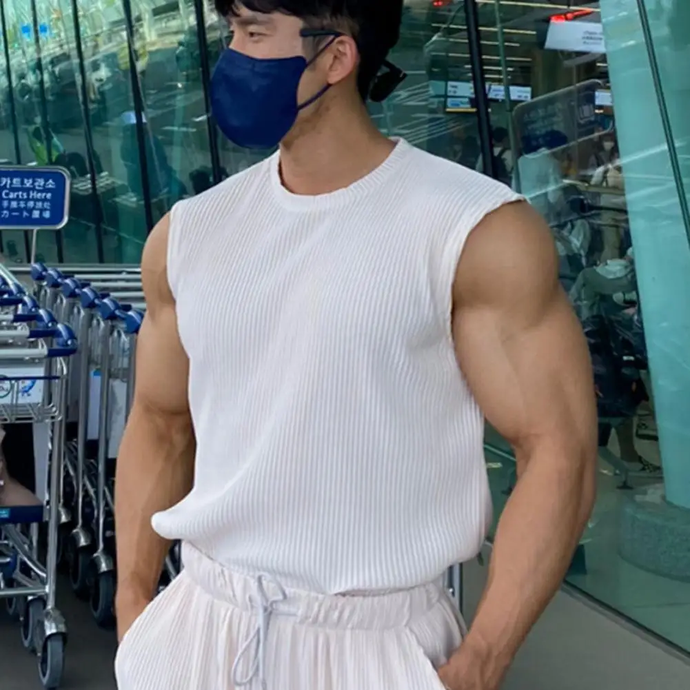 

Влагоотводящий Быстросохнущий мужской тренировочный топ для тренажерного зала майка спортивная одежда