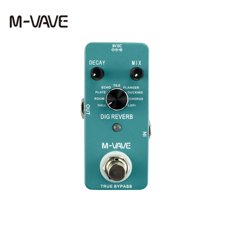 

M-VAVE DIG REVERB Pedal Digital Guitar Effect Pedal True Bypass Fully Metal Shell 9 Reverb Types 9 Digital Effects Processors
