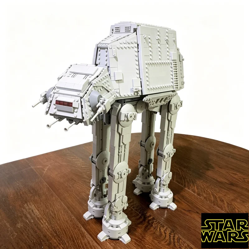 Фото 2499 деталей MOC Star Wars: Увеличенная модель боевой машины AT-AT с Хота, настольное украшение, конструктор DIY, подарки на день рождения №5