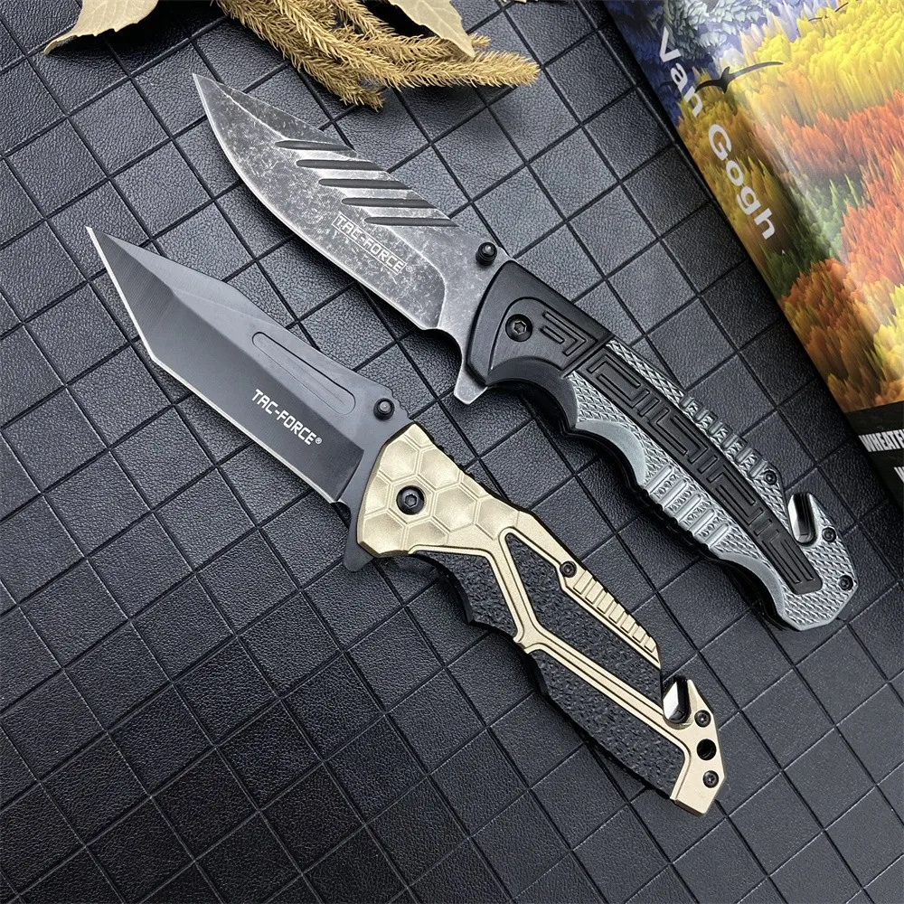 

TAC-FORCE Folding Pocket Knife Aluminium Alloy Handle Tactical Combat Survival Knives Outdoor Camping Hunting EDC Tools for Gift