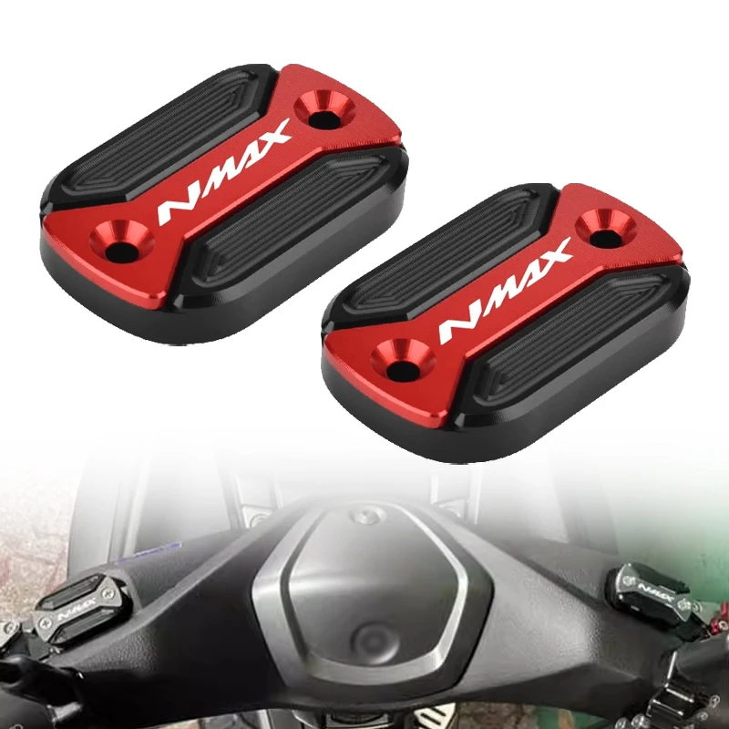 Фото NMAX 125 155, крышка тормозной жидкости, подходит для YAMAHA NMAX 125 NMAX 155 2015-2023, аксессуары для мотоциклов, крышка тормозного масляного насоса из алюминиевого сплава №1