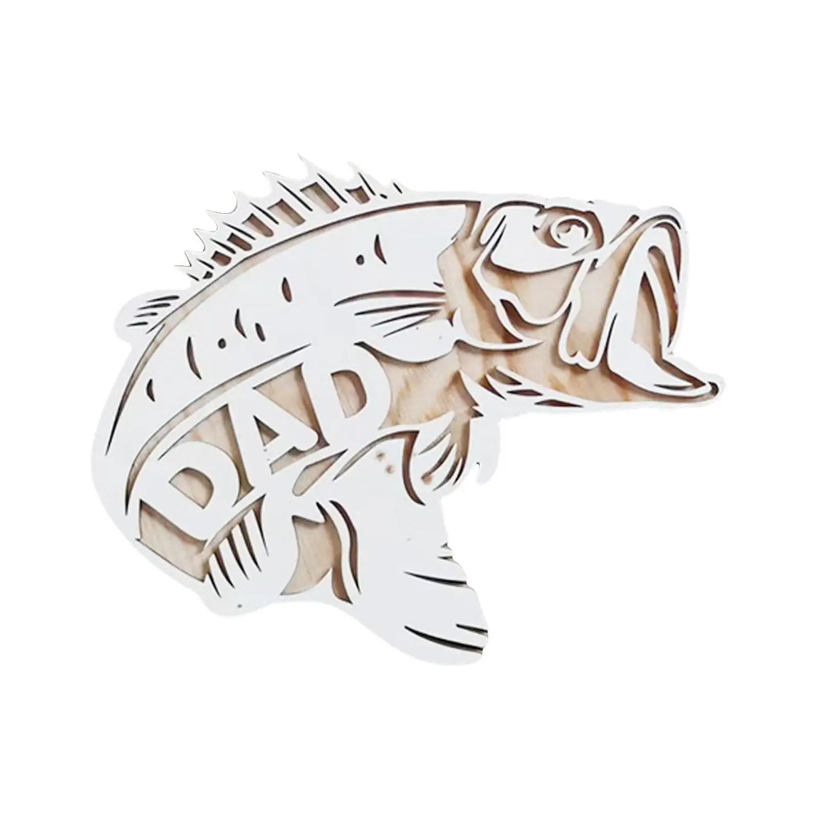 

Wooden Striped Bass Wall Mountable Delicate Wood Fathers Day Gifts Ornament