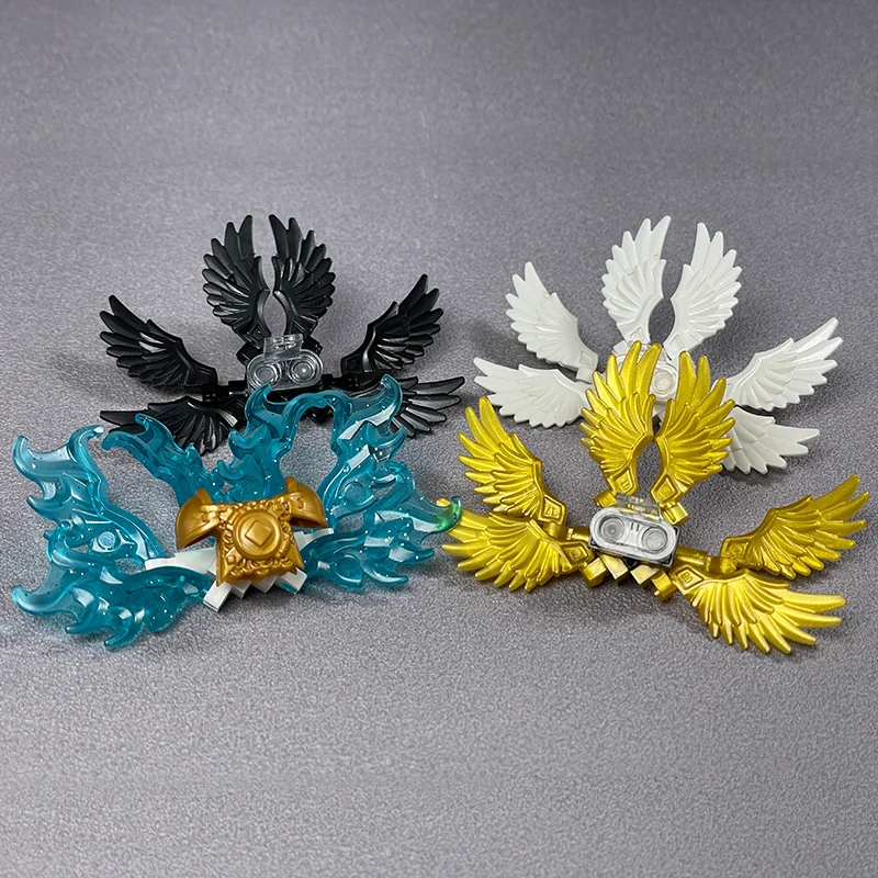 Фото MOC Bricks Flame Bee Ice Spread Wings 11100 10183 93250 Armor Action, развивающие строительные блоки, фигурка, игрушки «сделай сам» для детей №1