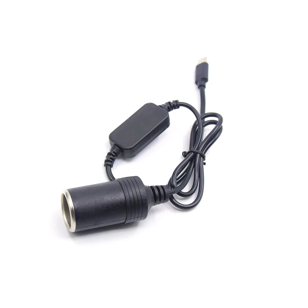 

USB C PD Type C Male To 12V Adapter Car Cigarette Lighter Socket Female For Driving Recorder, GPS E-Dog, Car Fan, Vacuum Cleaner
