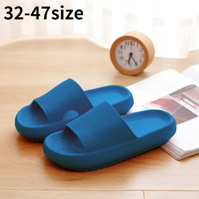 

Thick Platform Bathroom Home Slippers Women Fashion Soft Sole EVA Indoor Slides Womens Men Sandals Summer Non-slip Flip Flops