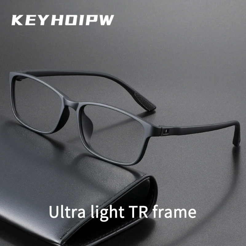 

KEYHOIRW Classic Ultralight Screwless Women's Myopic Glasses Square TR90 Optical Prescription Eyeglasses Frame For Men 2032