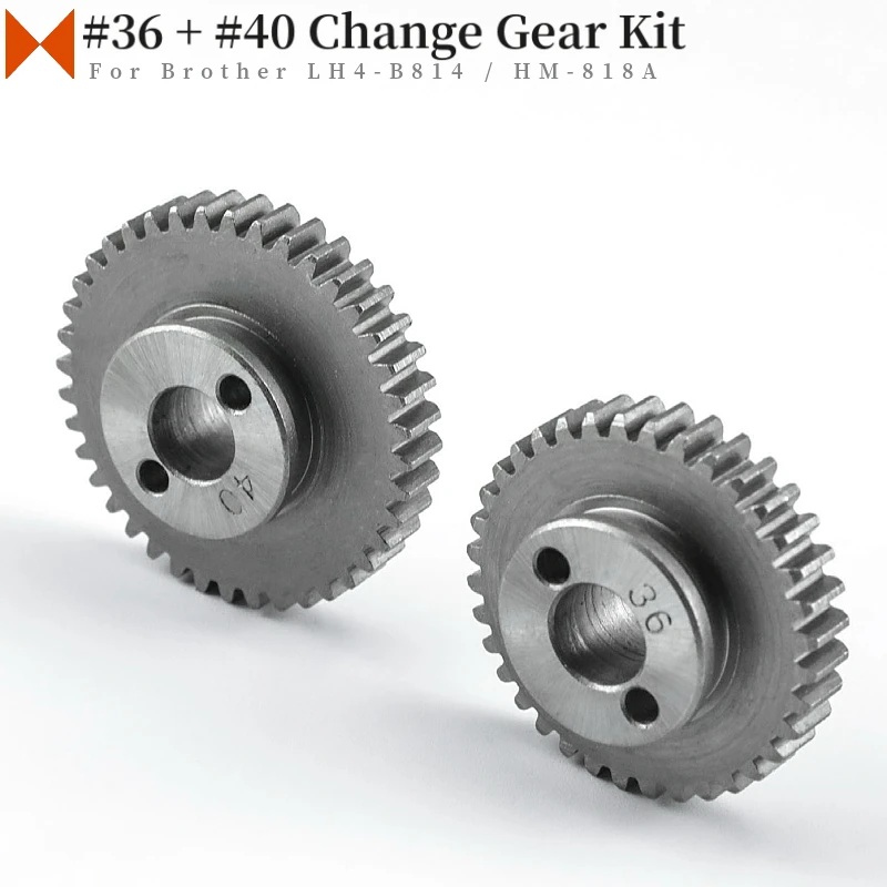 141379000 (#36) + 141381000 (#40) Комплект сменных шестерен Подходит для швейных машин с отверстием для пуговиц Brother LH4-B814, HM-818A