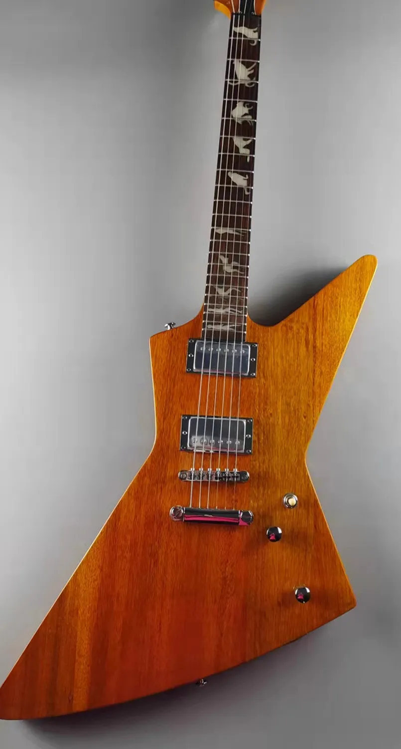 Electric guitar Original series 70s Explorer, mahogany body, in stock, special guitar, fast shipping, free shipping