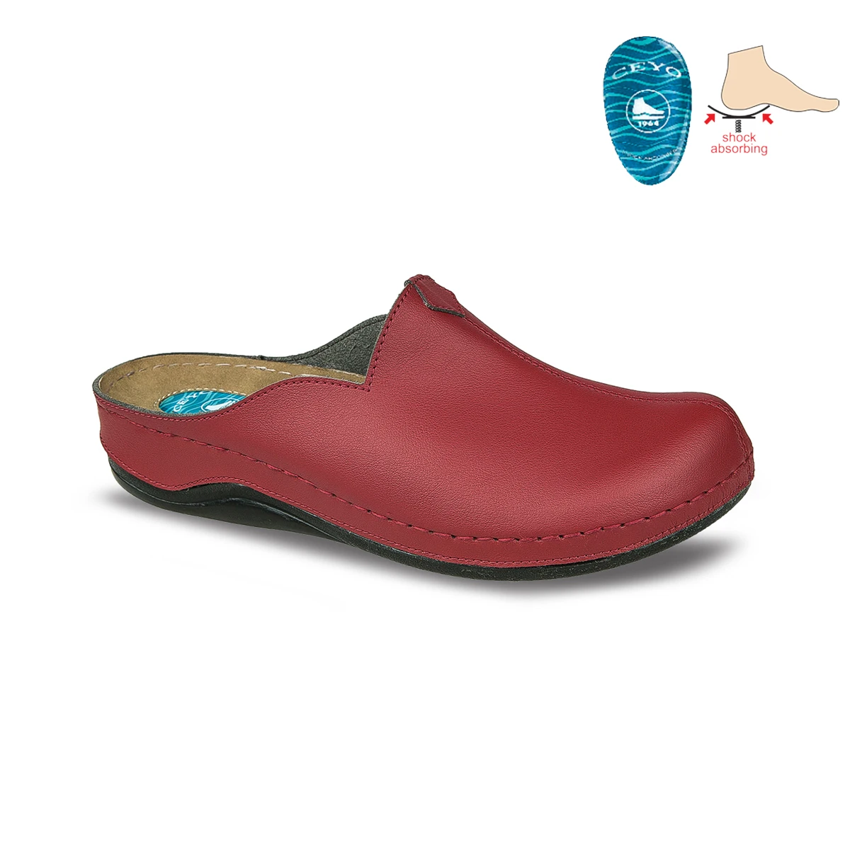 

CEYO 9946-5 Slippers Women Brown Red Black Casual Winter Home Wear Anatomic Footwear Gel Heel Spurs