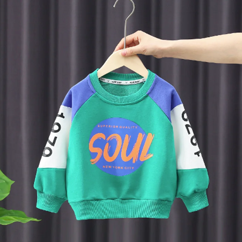 

Boys Sweatshirts 2023 Spring Autumn Children Cotton Hoodies T-shirts For Baby Girls 2 To 10 Years Clothes Teenagers Casual Tops