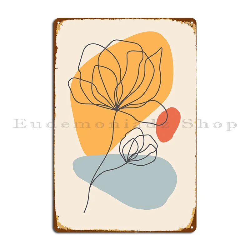

Цветочный абстрактный 3 металлический плакат домашний Печатный Настенный декор киноклуб оловянный плакат