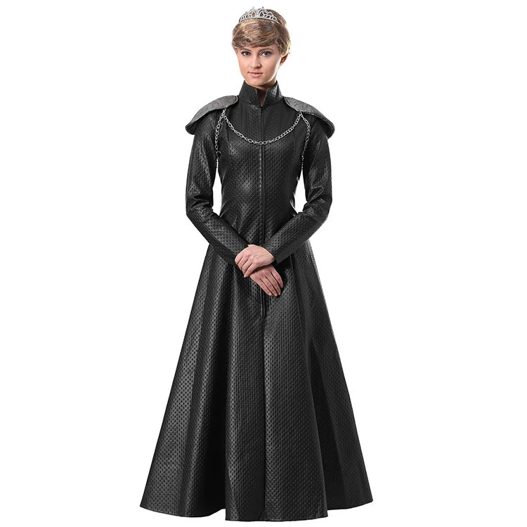 

High-quality Adult Historical Themed Noble Lion Queen Women's Halloween Cosplay Costume Bright black Fancy Dress for adult