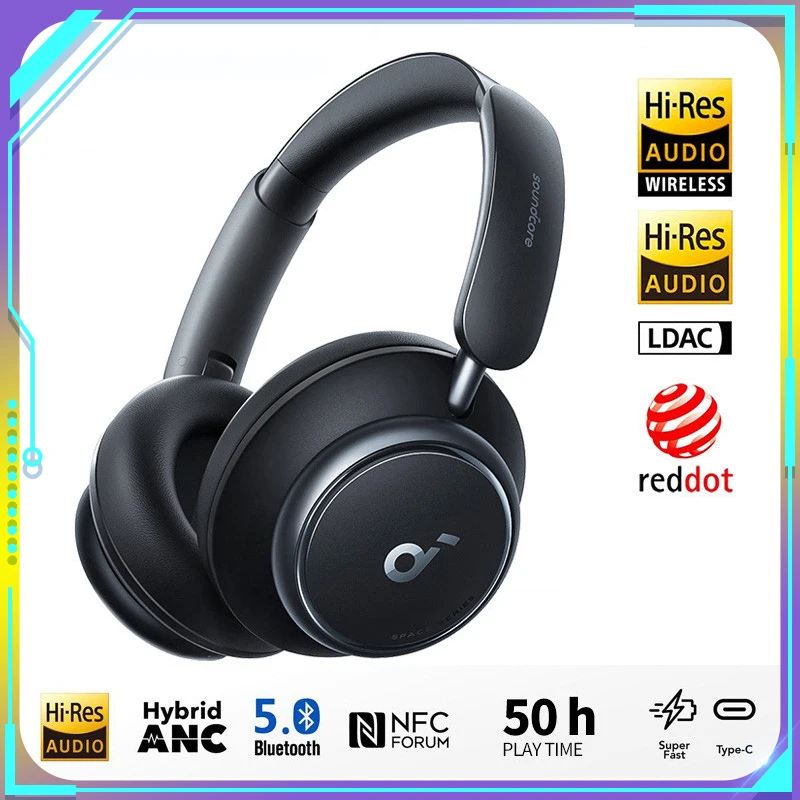 

Original Soundcore Space Q45 Wireless Bluetooth Headphones Triple Dynamic Hi-Res Sound Ldac Hires Active Noise Cancelling Music